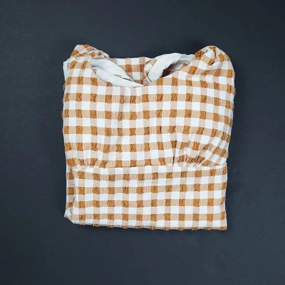 Andie Swim The Mandalay One Piece Women's Size XS Gingham Sparrow Seersucker NWT - Picture 16 of 16